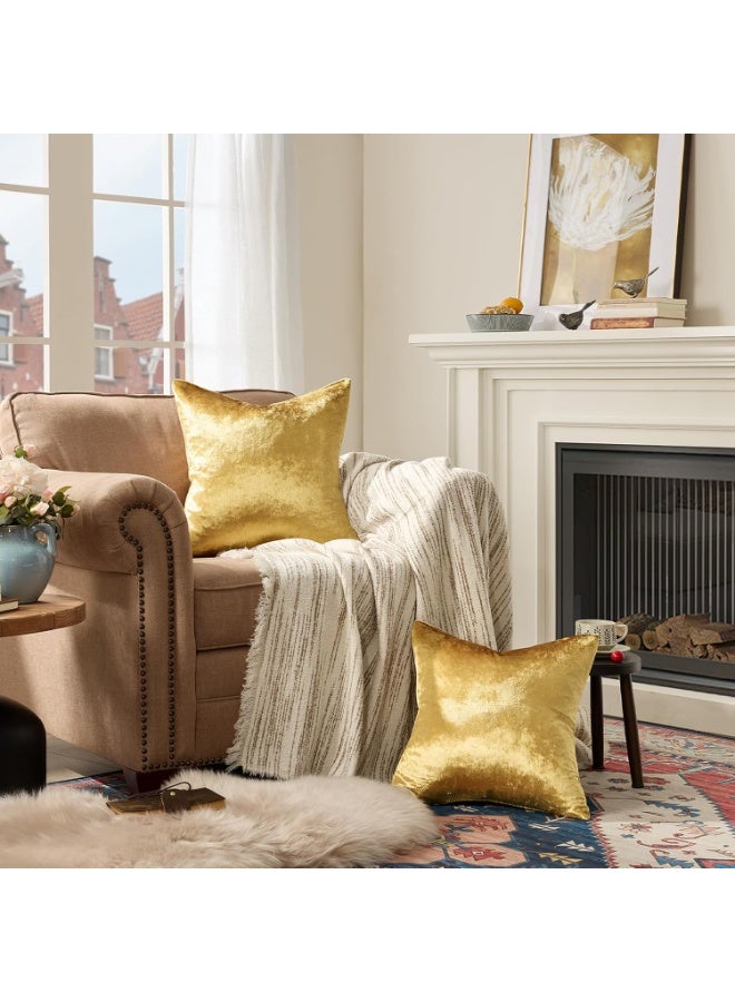 اسرلي وايت أغطية وسائد زينة مخملية ذهبية - Image 5